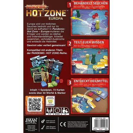 Asmodee ZMAN Pandemic Hot Zone: Europa
