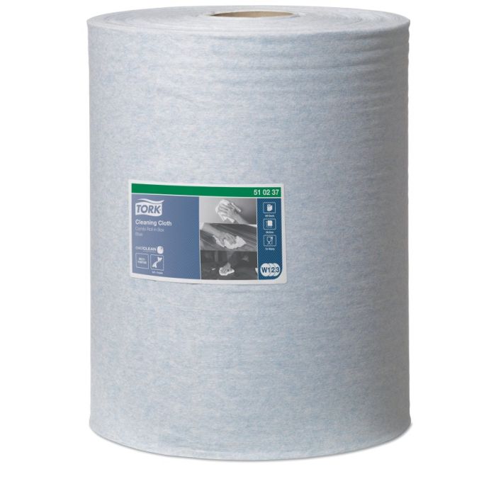 Tork 510237 Premium 510 werkdoek 1-lgs blauw 152 mtr x 32 cm rol à 400 vel (510237)