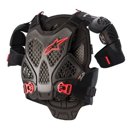 Gilet de protection Alpinestars A-6 - BLACK ANTHRACITE RED 2023 - Noir / Rouge