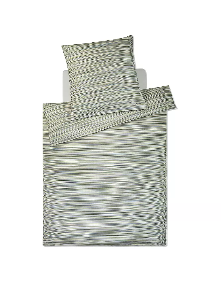 JOOP Satin Bettwäsche VIVID 2x 70x90cm/140x200cm Lime hellgrün