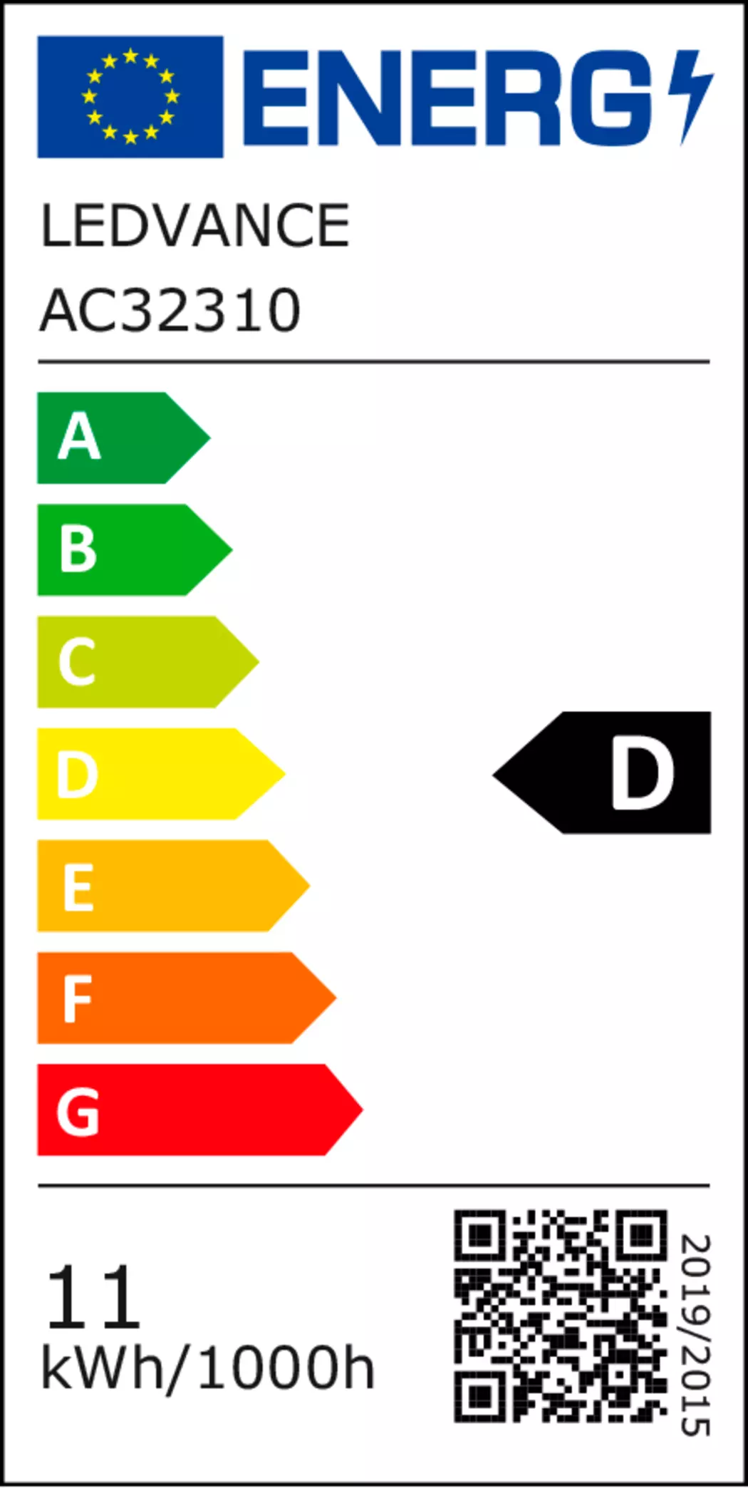 LED-Birnenform E27/12 Watt/Energie D