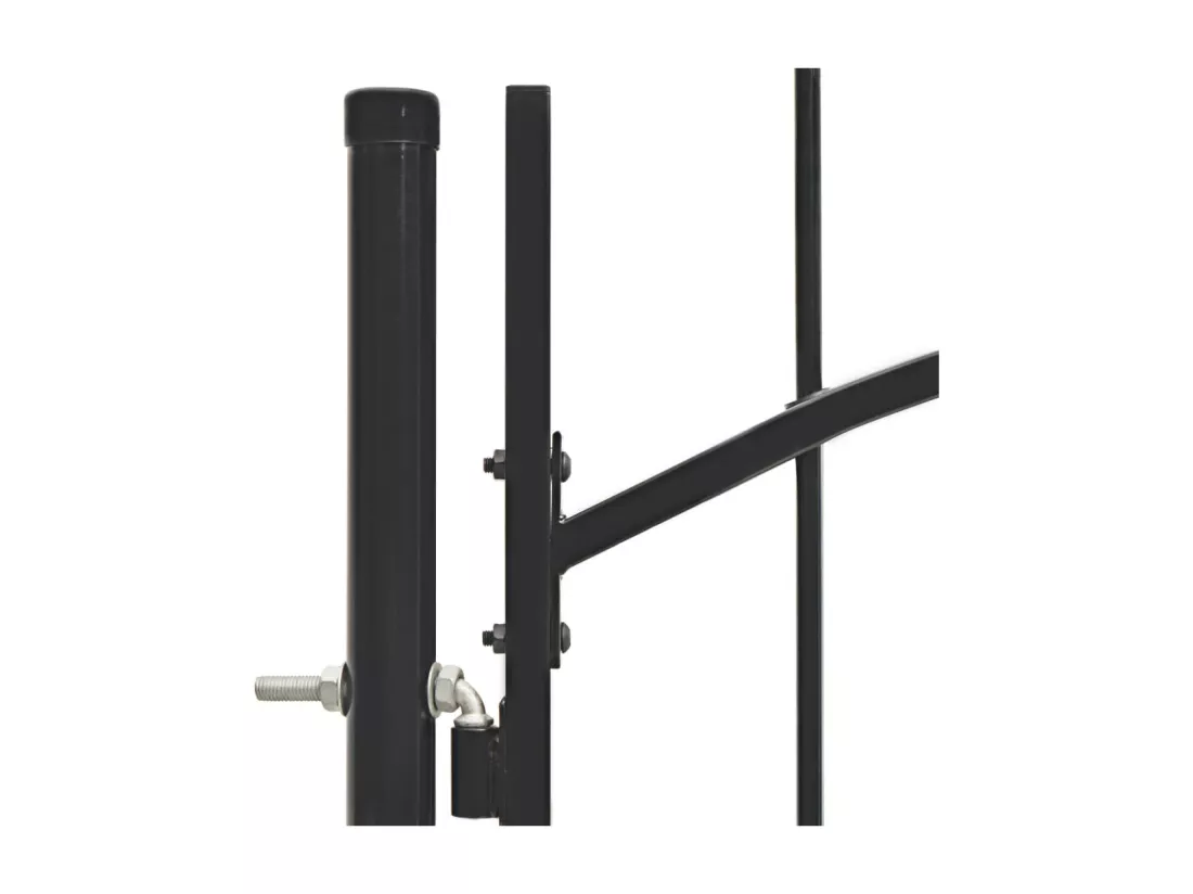 Portail de jardin Acier 1 x 2 m Noir