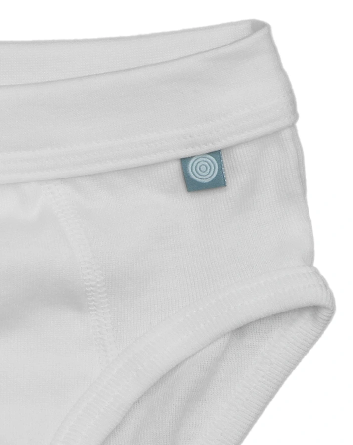 Jungen-Sportslip Feinripp aus Organic Cotton in weiß