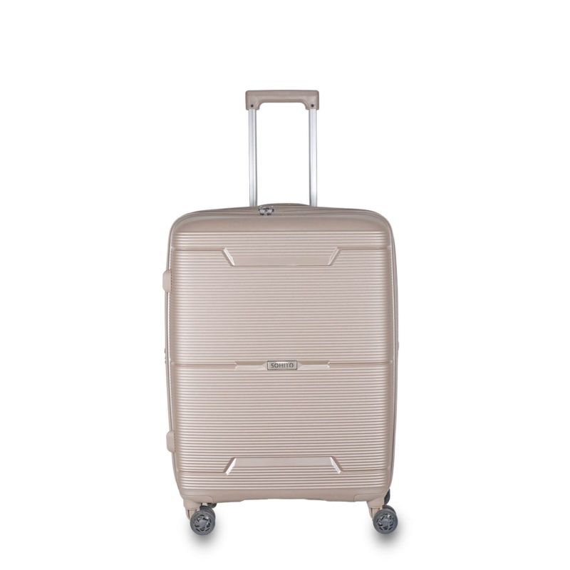 Lot de 3 valises extensibles Haree 55, 67 et 76.5 cm Champagne