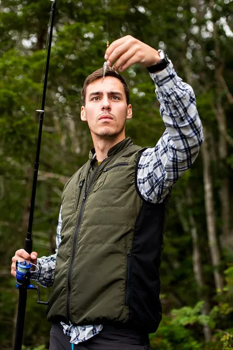 Heat Experience Men's Heated Hunt Vest Olive Green