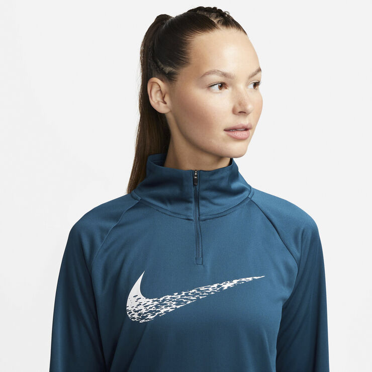 Nike Dri Fit Swoosh Run Running Midlayer Lobetroje Blå