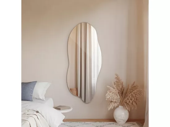 Miroir Murale Forme Irrégulière 40x90 cm – Design Original pour Chambre, Entrée ou Bureau