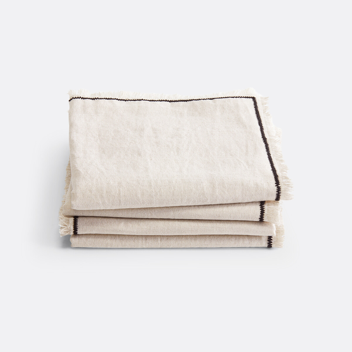 LA REDOUTE INTERIEURS<br>Conjunto de 4 guardanapos de linho/algodão, Menorca