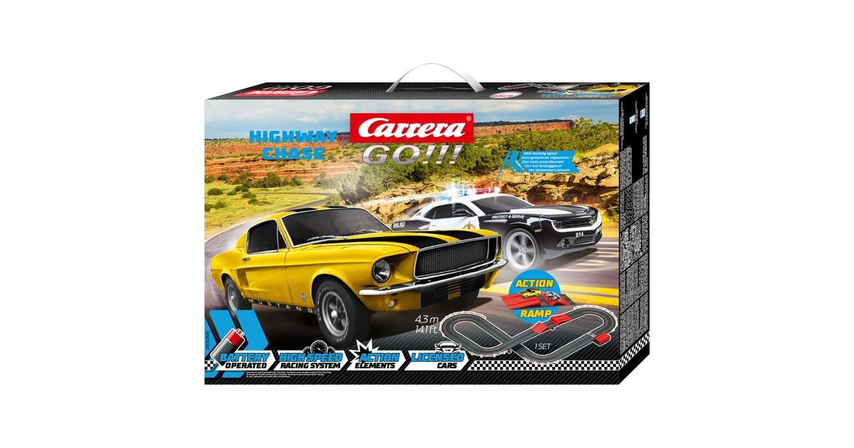 CarreraGO!!! - Snelweg Chase Racebaan  (Schaal 1:43)