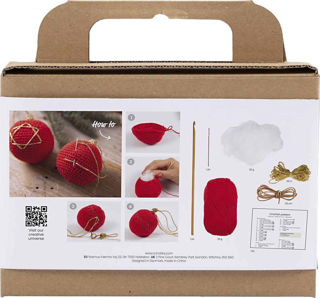 Diy Kit Hækle - Rød