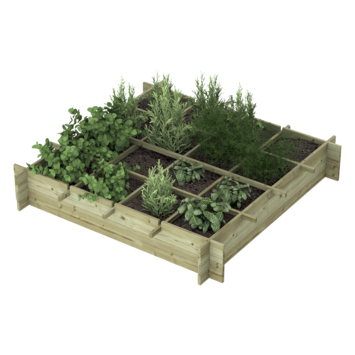 Moestuinbak vierkant ca. 120x120 cm