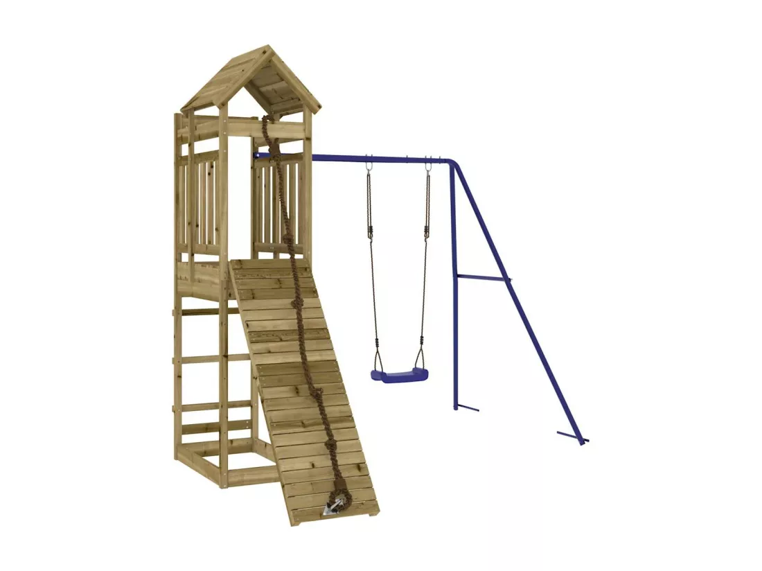 Aire de jeux d'extérieur bois de pin imprégné