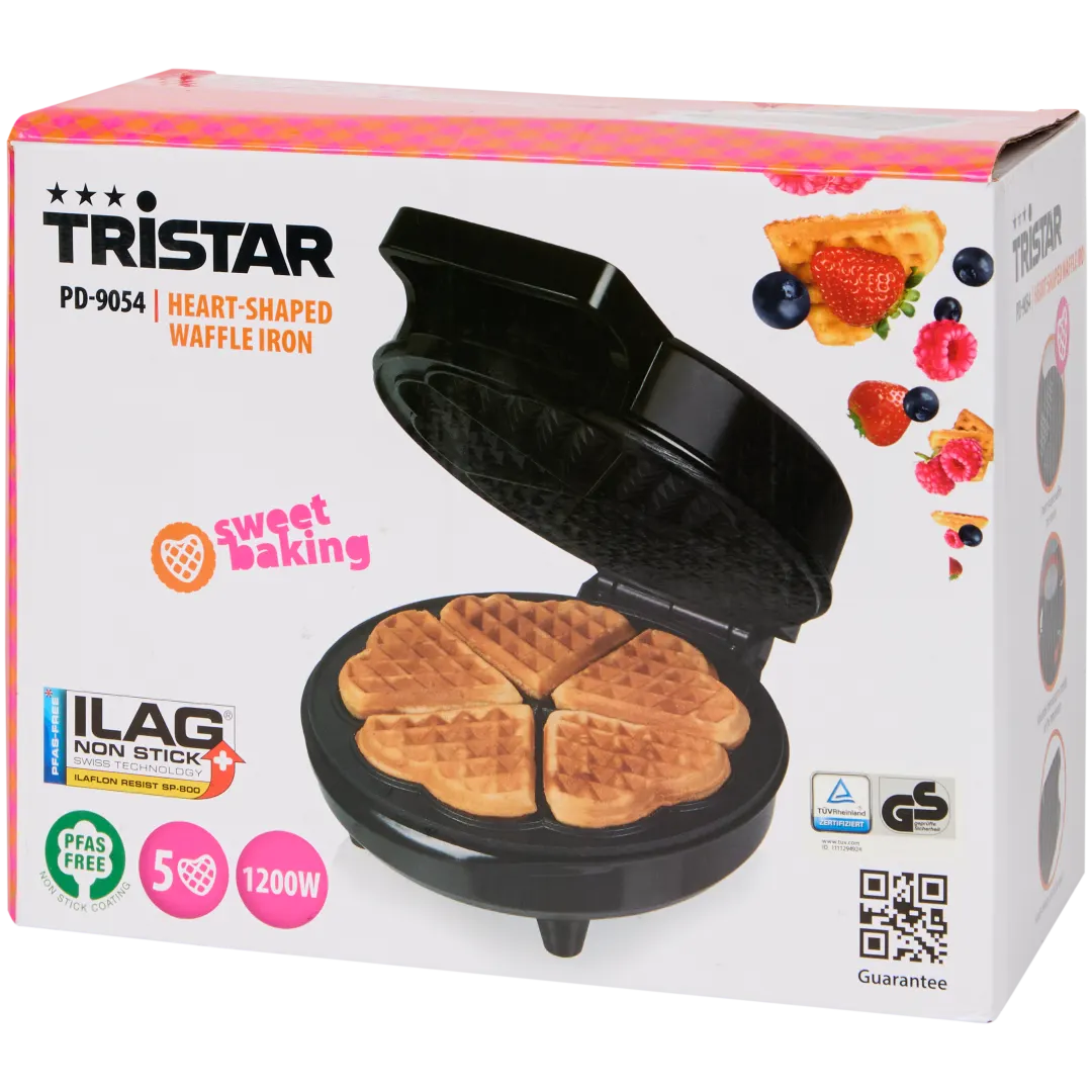 Tristar wafelijzer 1200 watt | Ø 19 cm