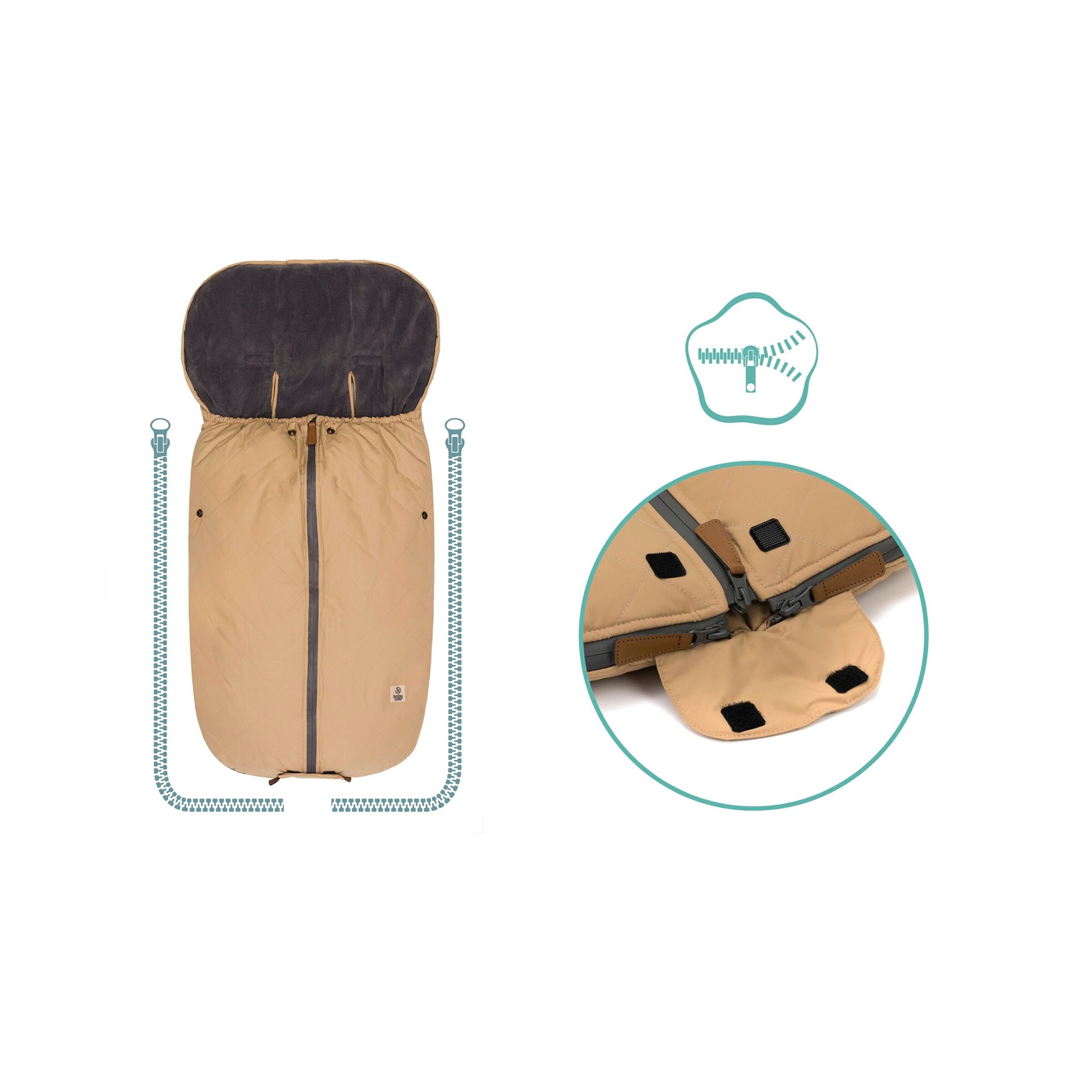 babycab Winterfußsack Mala cappuccino