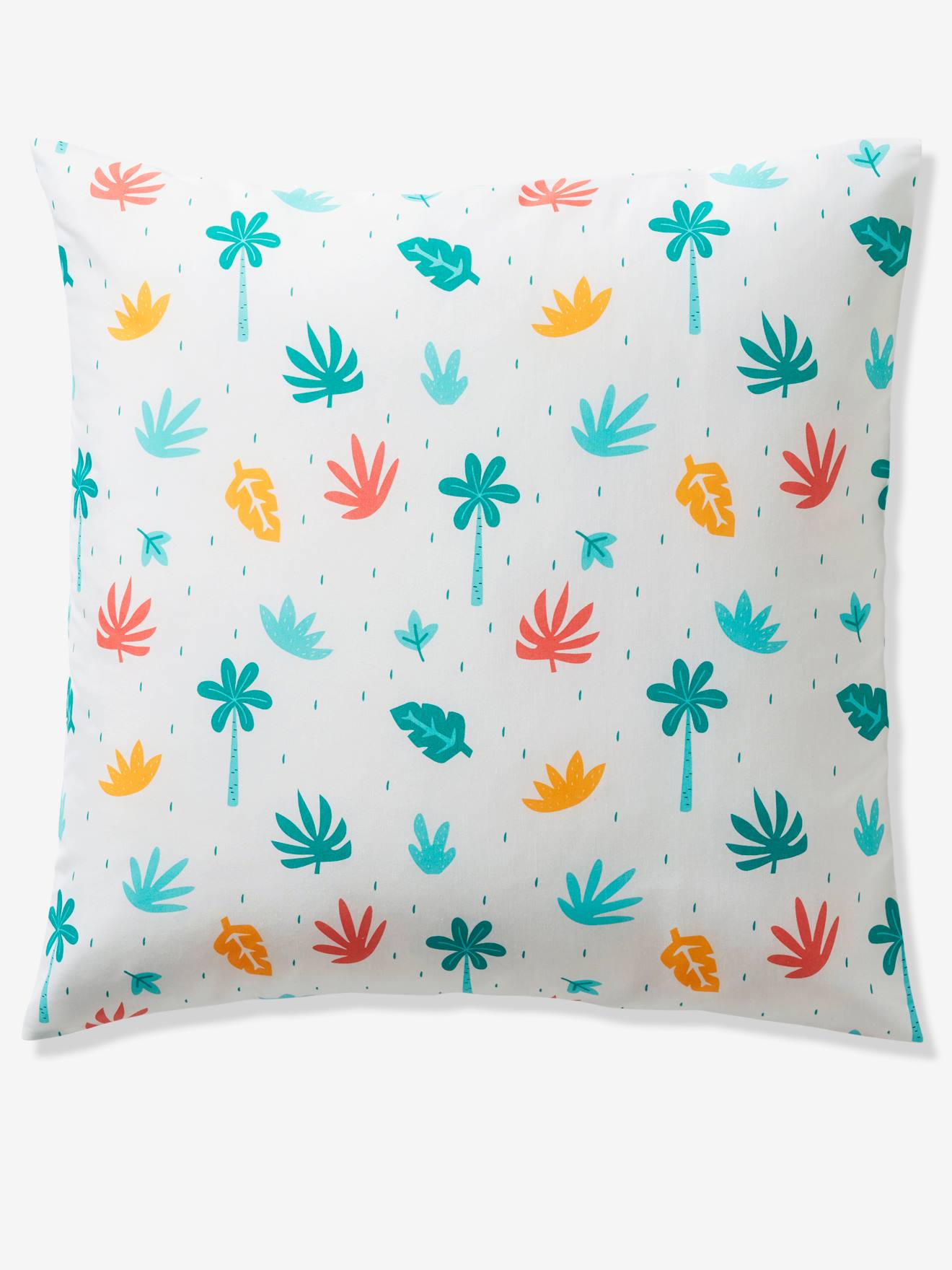 Conjunto infantil de capa de edredom e fronha, estampa de crocodilo, branco claro, liso com motivos.