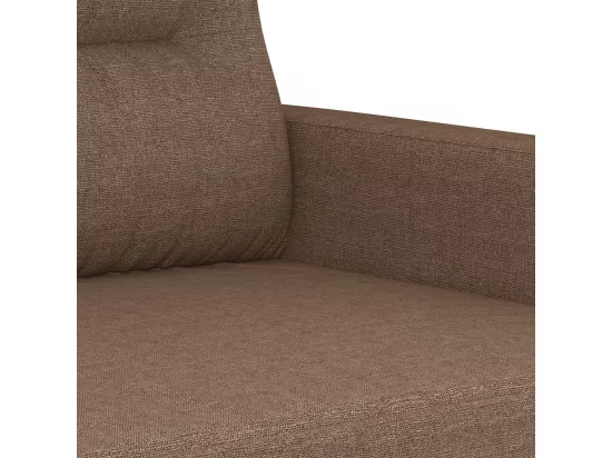 Canapé à 2 places Marron 140 cm Tissu