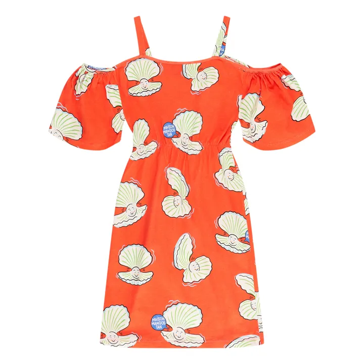 Maison Mangostan Robe Oysters Coton Bio | Rouge
