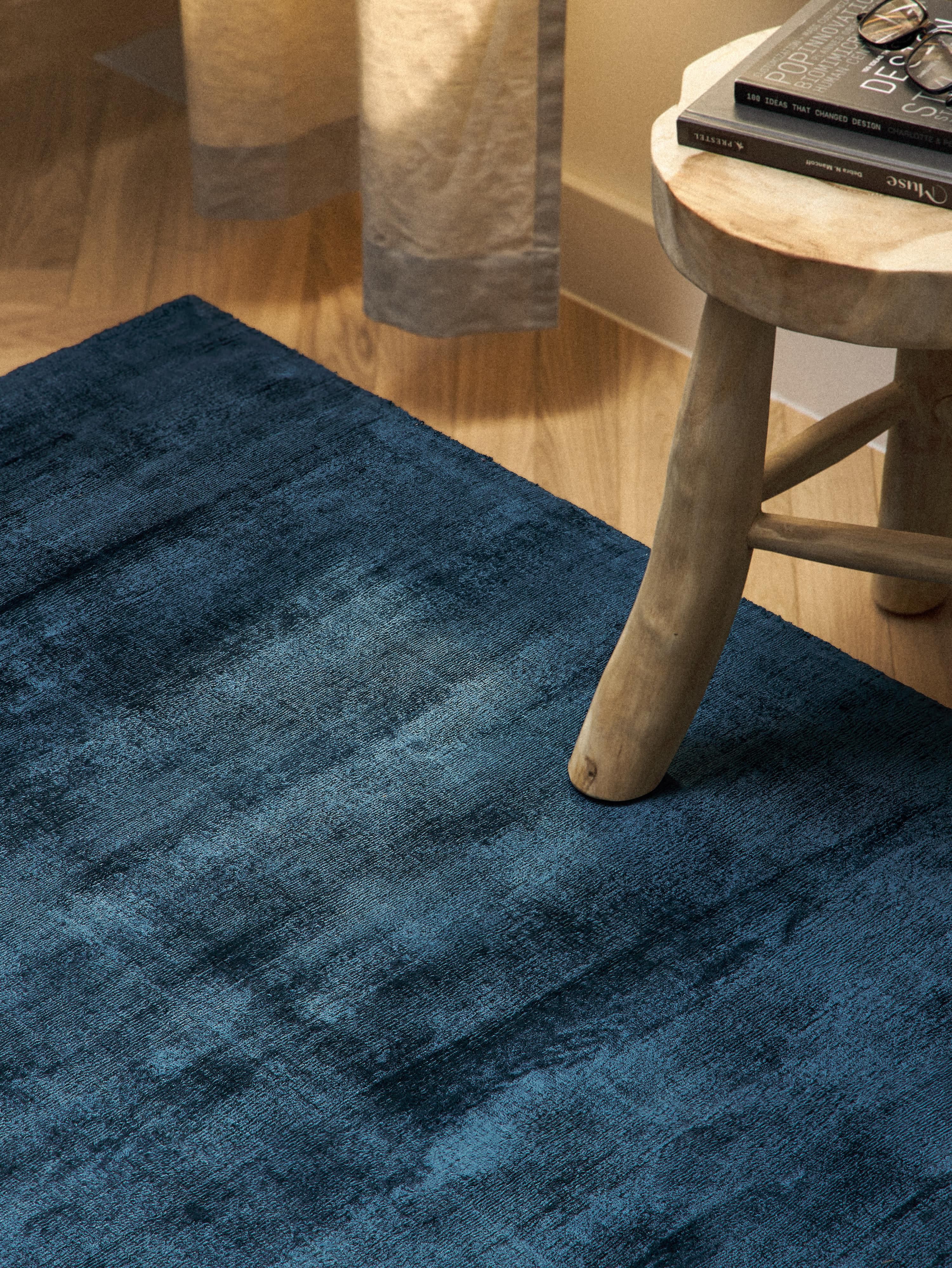 Handgeweven viscose vloerkleed Jane