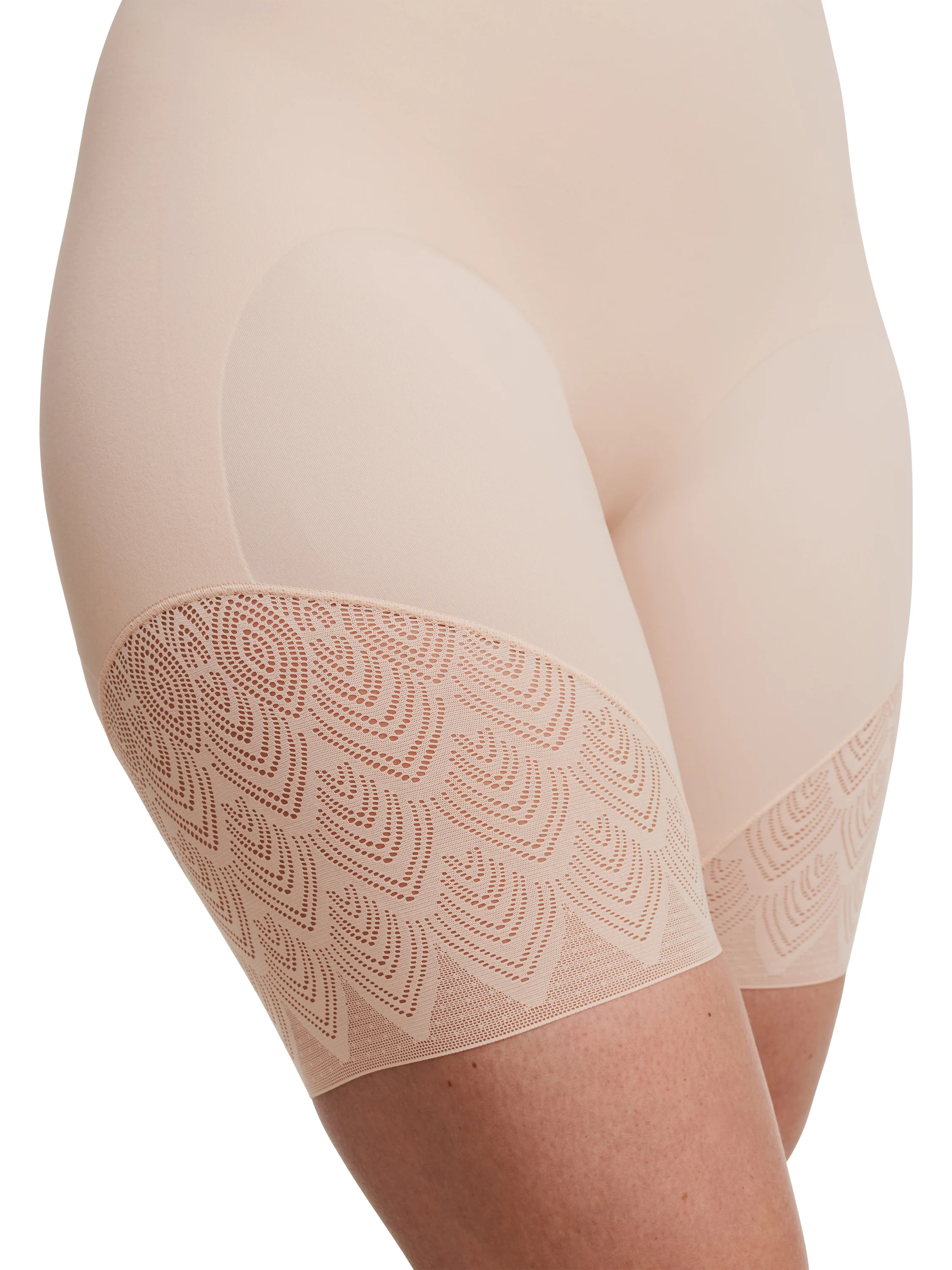 SEXY SHAPE - Panty gainant taille haute en dentelle | Beige