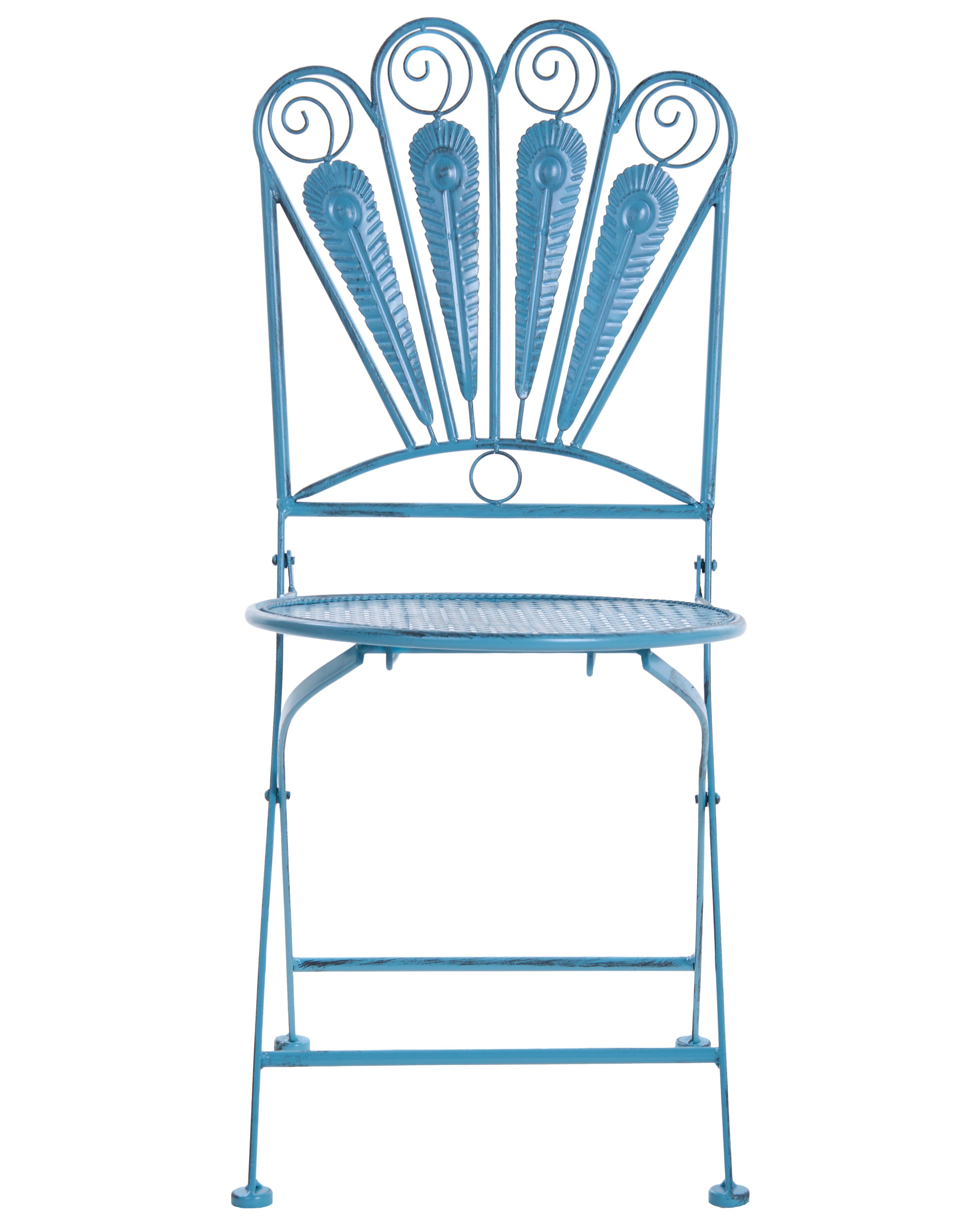 Set van 2 tuinstoelen PAVIA inklapbaar Metaal Blauw