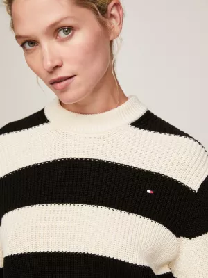 Vestido suéter de gola alta falsa