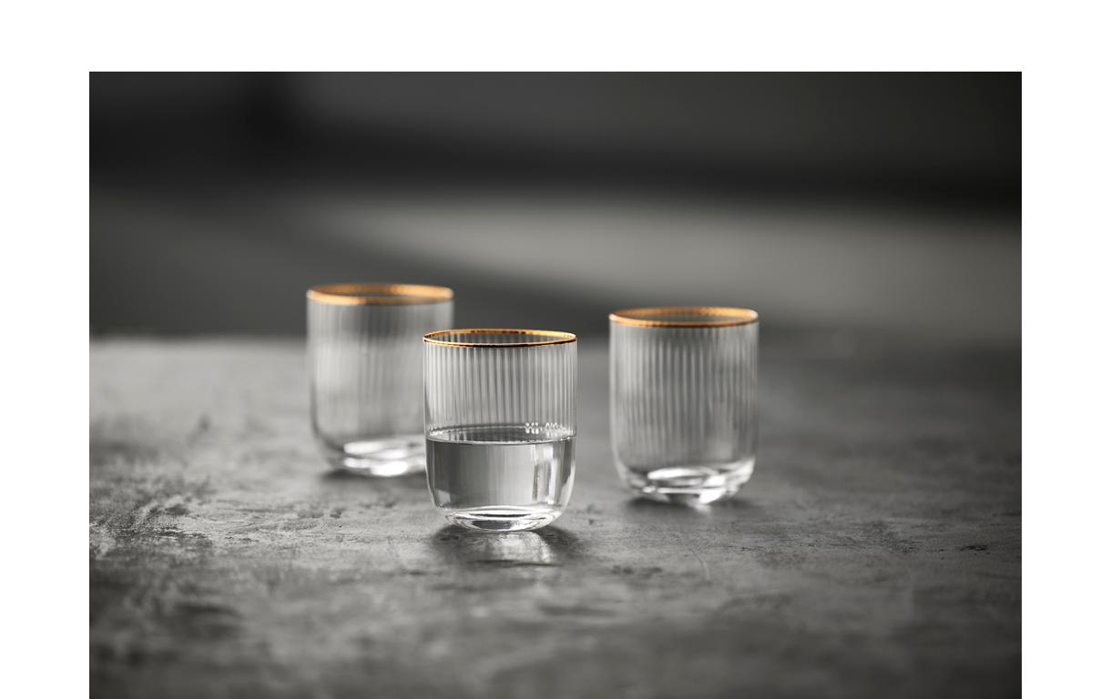 Trinkglas Palermo Gold 4 Stück, 35 clGläser mit feinem Goldrand