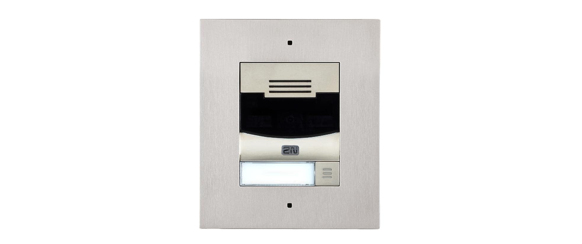 IP Türstation IP Solo mit HD Kamera, Wandeinbau, silber<br>2N IP Solo – Wandeinbau (UP) silber