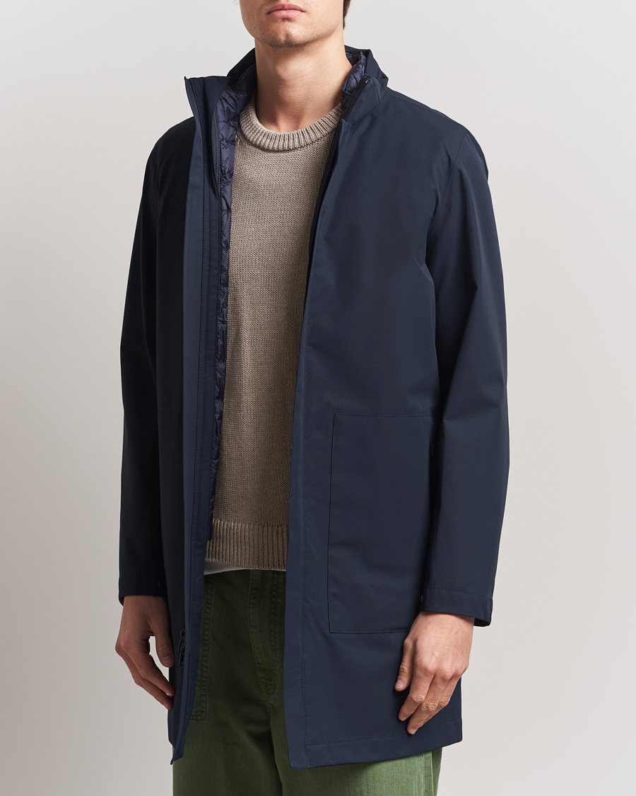 Woolrich Two Layer 2 in 1 Carcoat Melton Blue