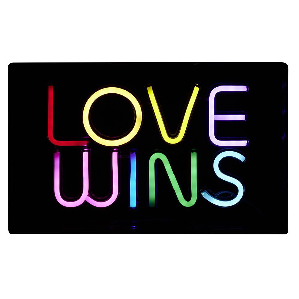 Lampe néon LOVE WINS 30x4,5xH15cm