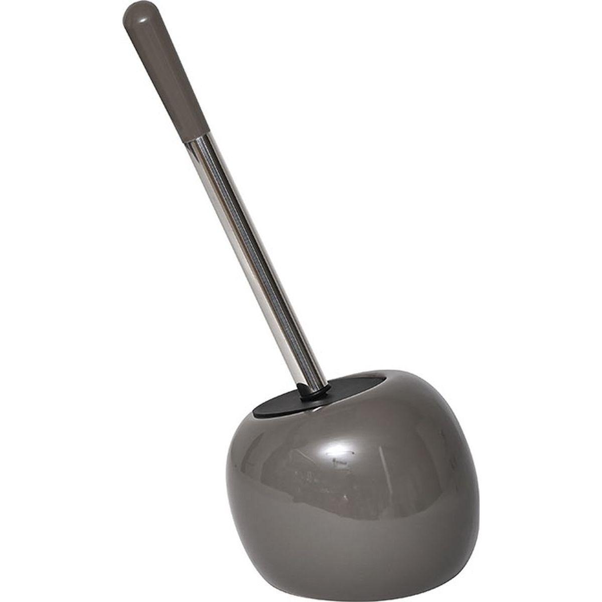 BROSSE WC GRES FORME GALET TAUPE