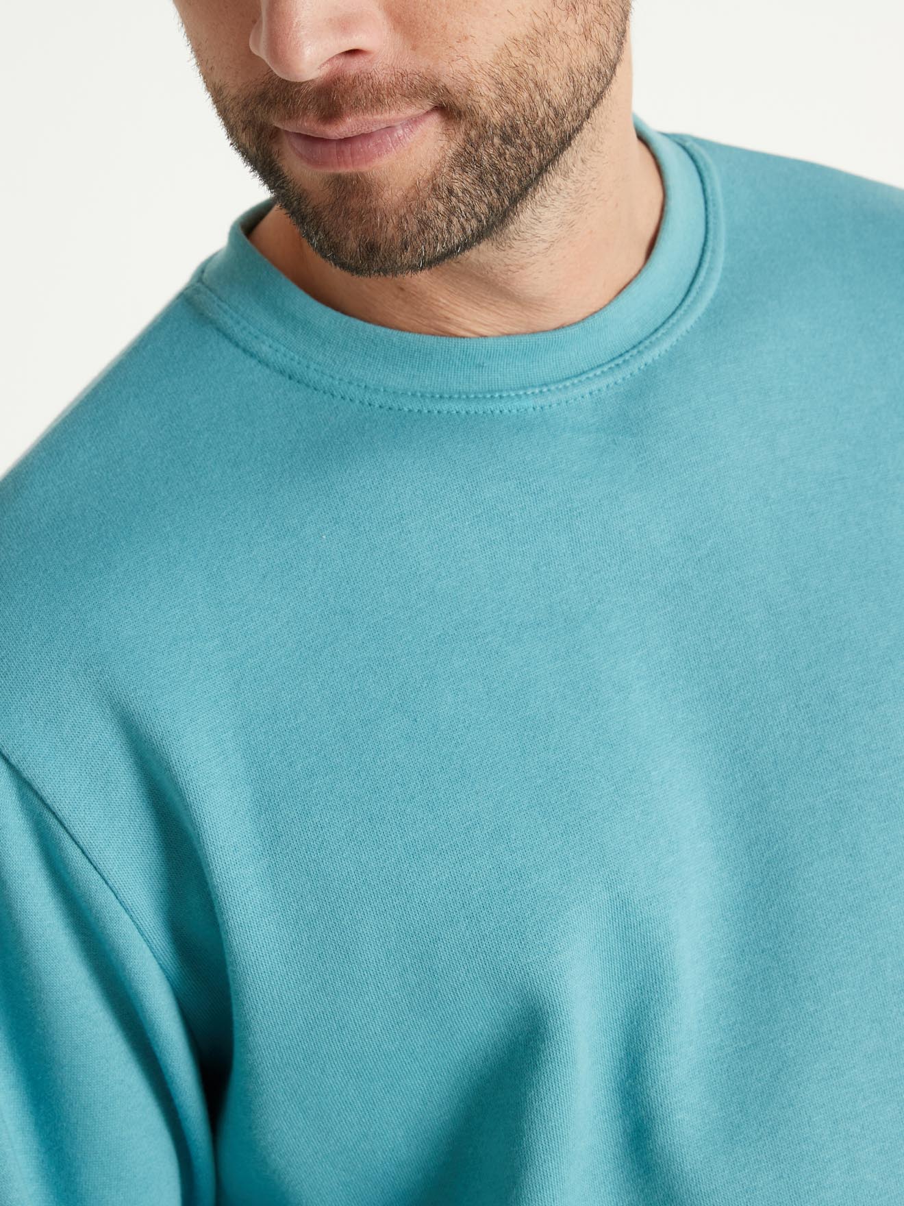 Sweat-shirt encolure ronde molleton