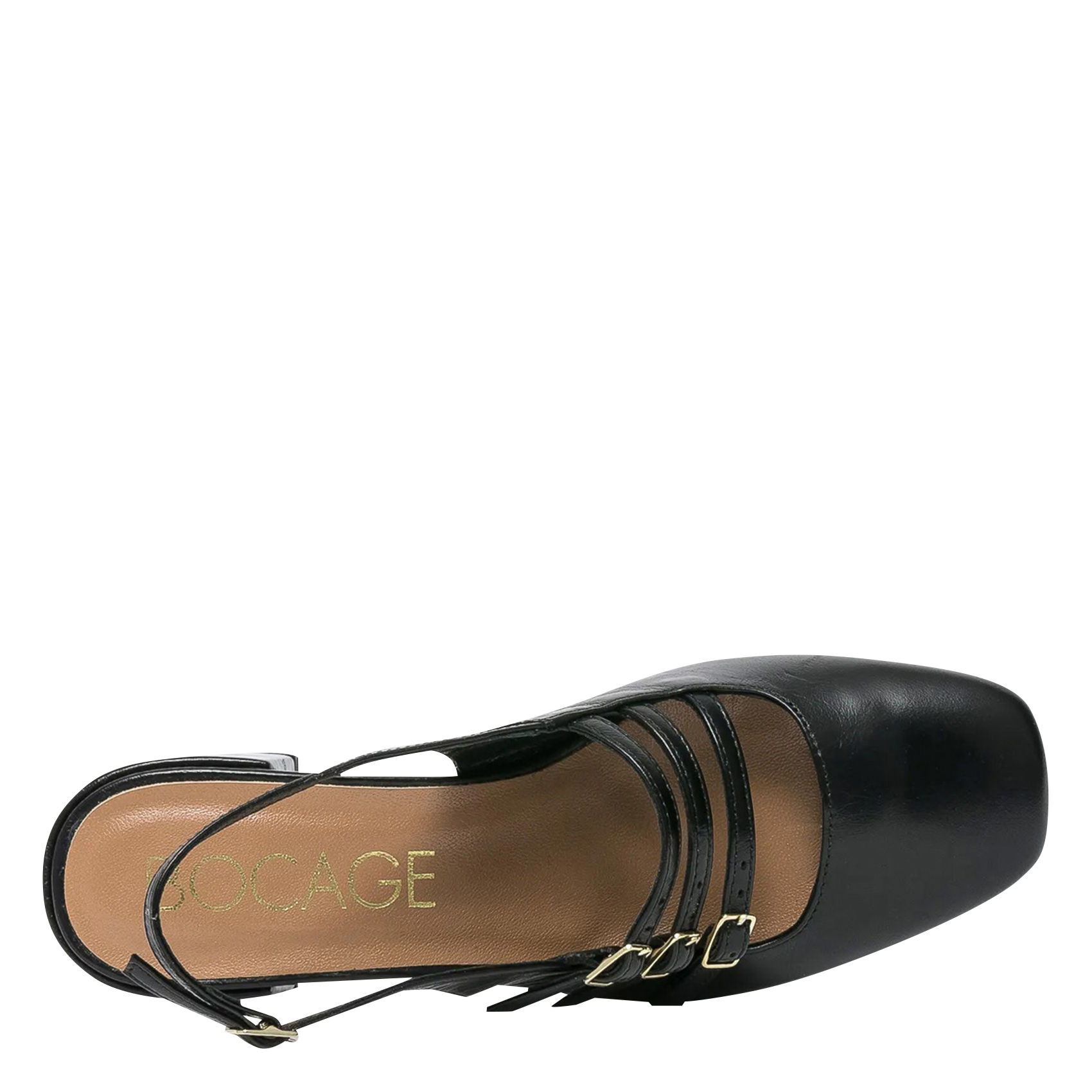 DEMI - Babies en cuir lisse | Noir