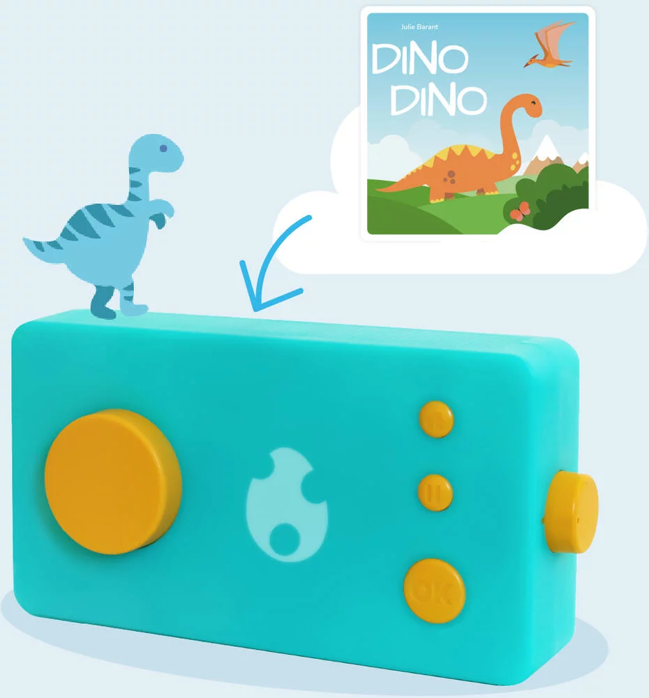 LUNII -  DINO DINO LIVRE AUDIO INTERACTIF A ECOUTER SUR LA CONTEUSE MA FABRIQUE A HISTOIRES