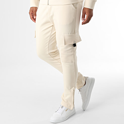 Ensemble Veste Zippée Et Pantalon Jogging LL717 Beige