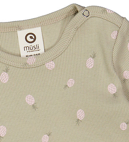 Müsli Bluse - Rib - Pineapple - Soft Green/Poesie Green/Mary