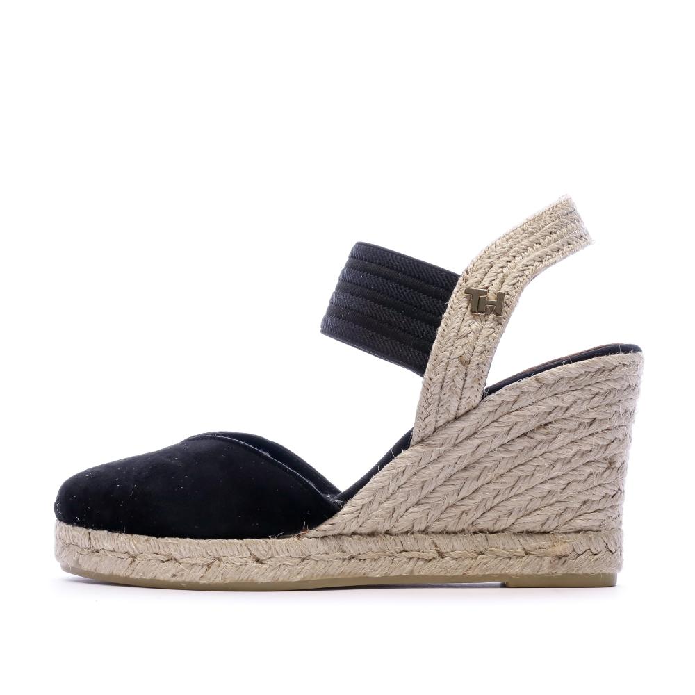 Tommy Hilfiger Sandales à talon en daim noir femmes Tommy Hifliger