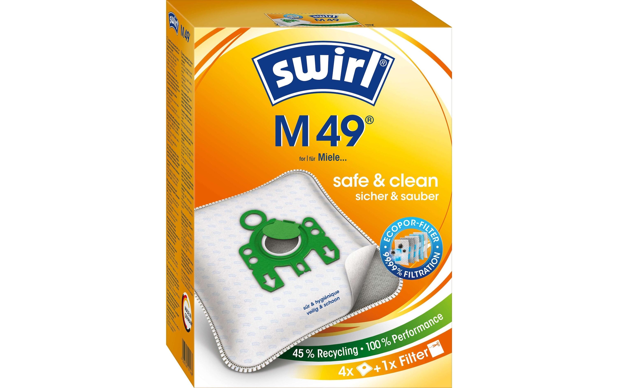 Swirl Staubsaugerbeutel »M 49 4 Stück«
