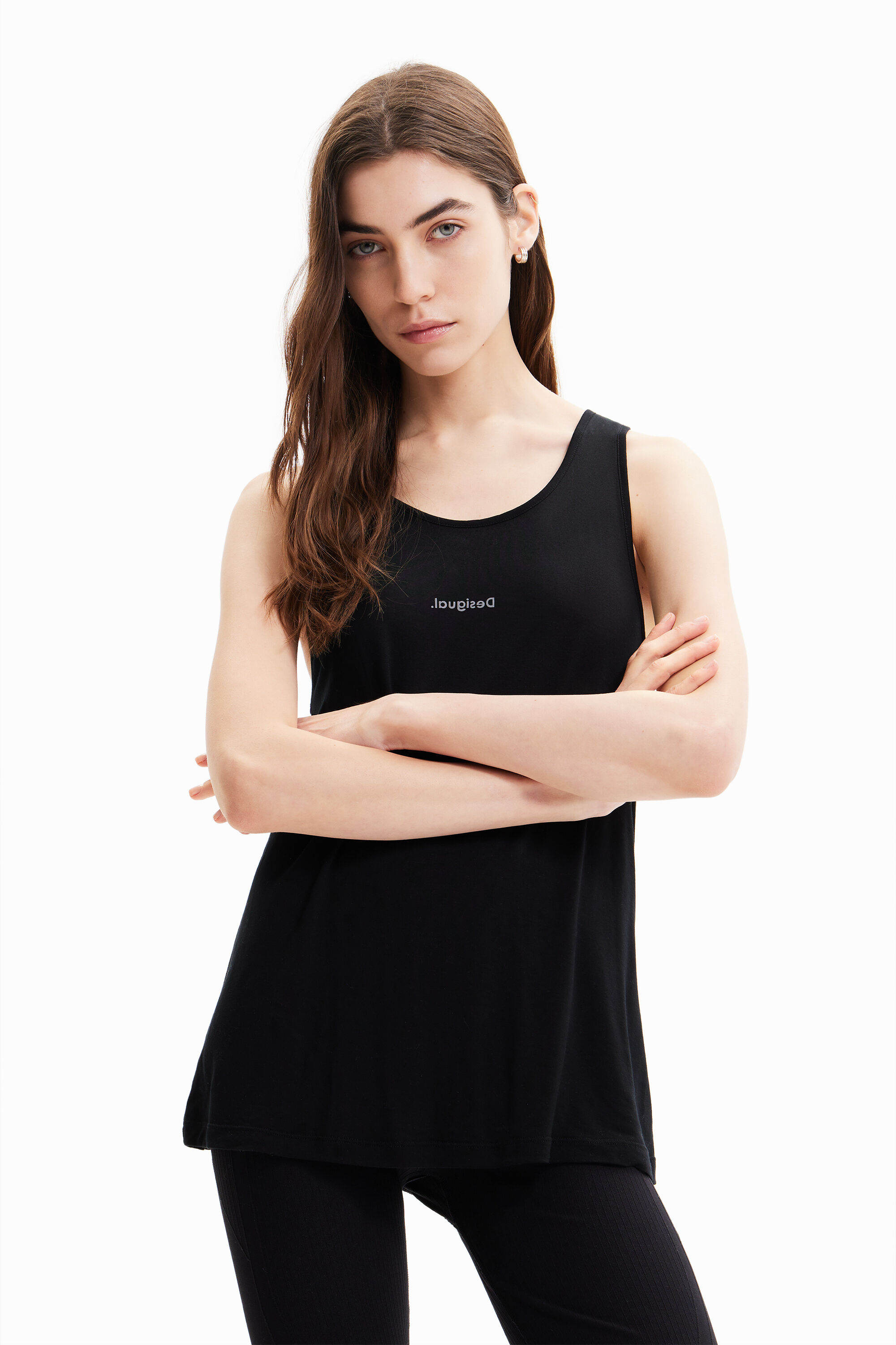 T-shirt de sport bretelles fleurs
