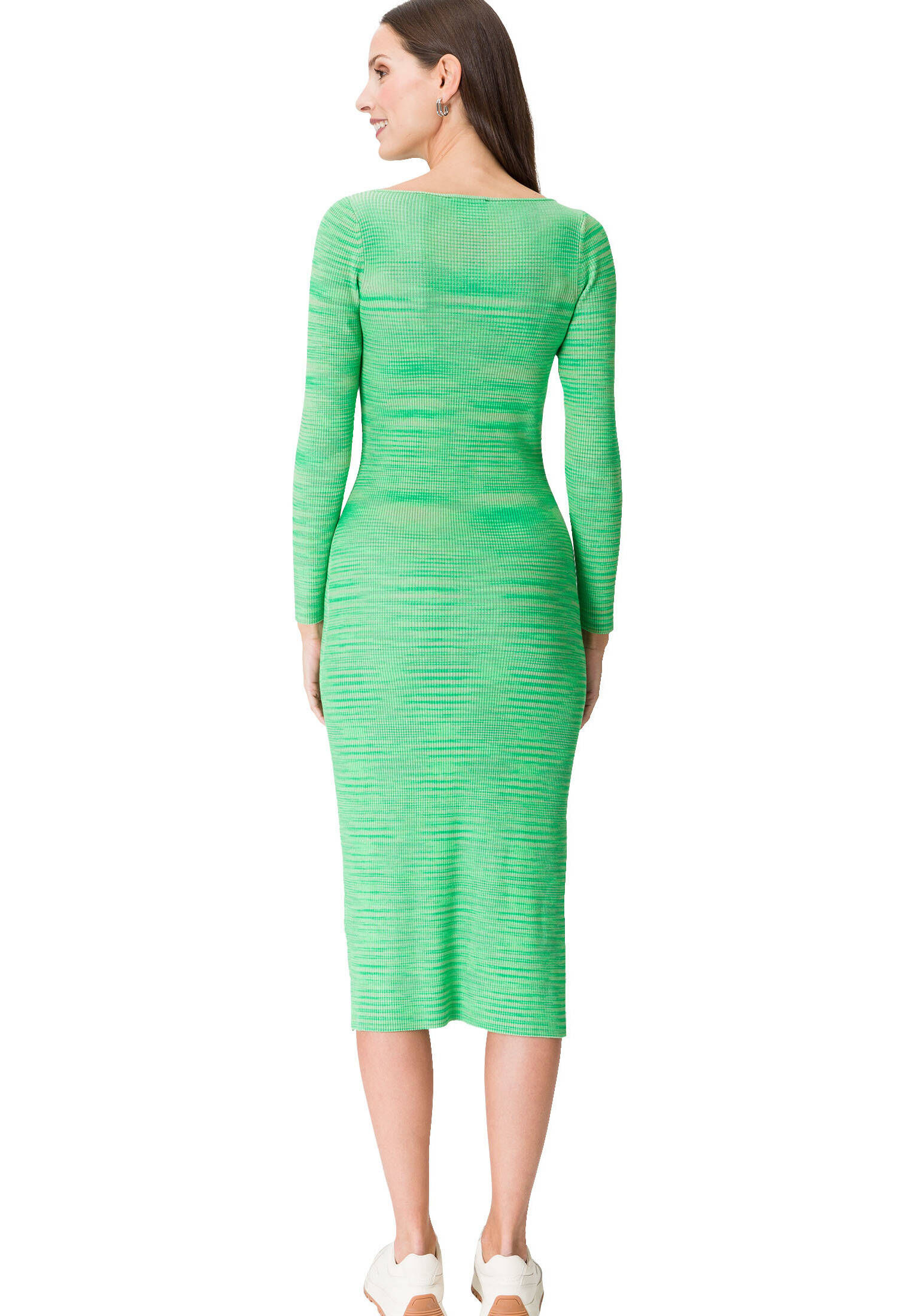 zero| Damen Strickkleid mit Schlitz