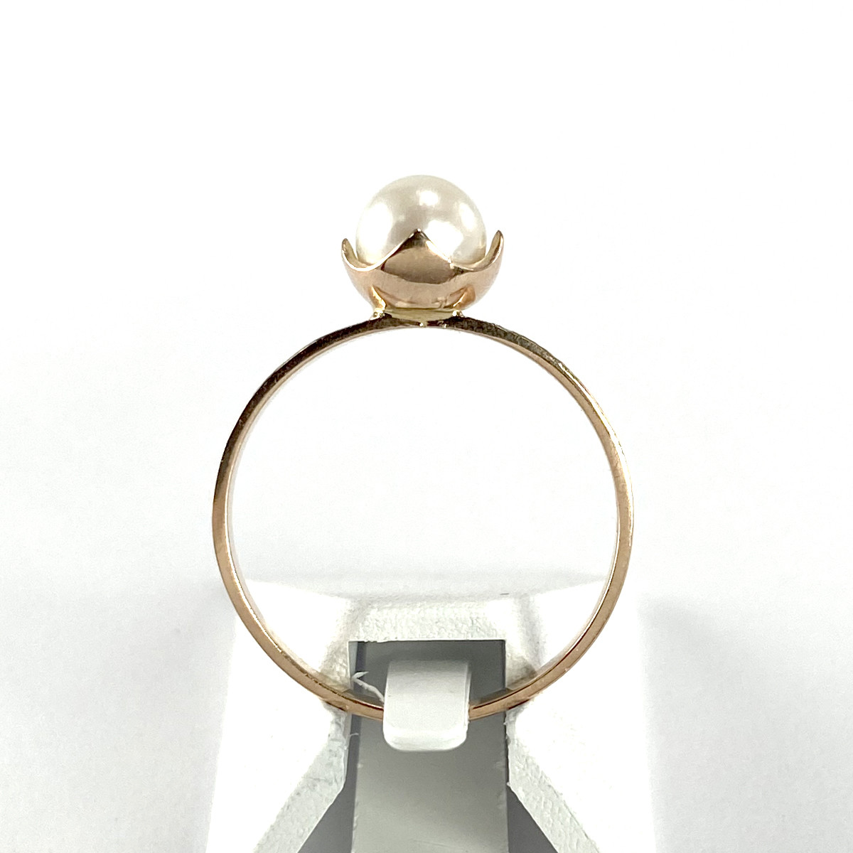 Bague d'occasion or 750 rose perle de culture