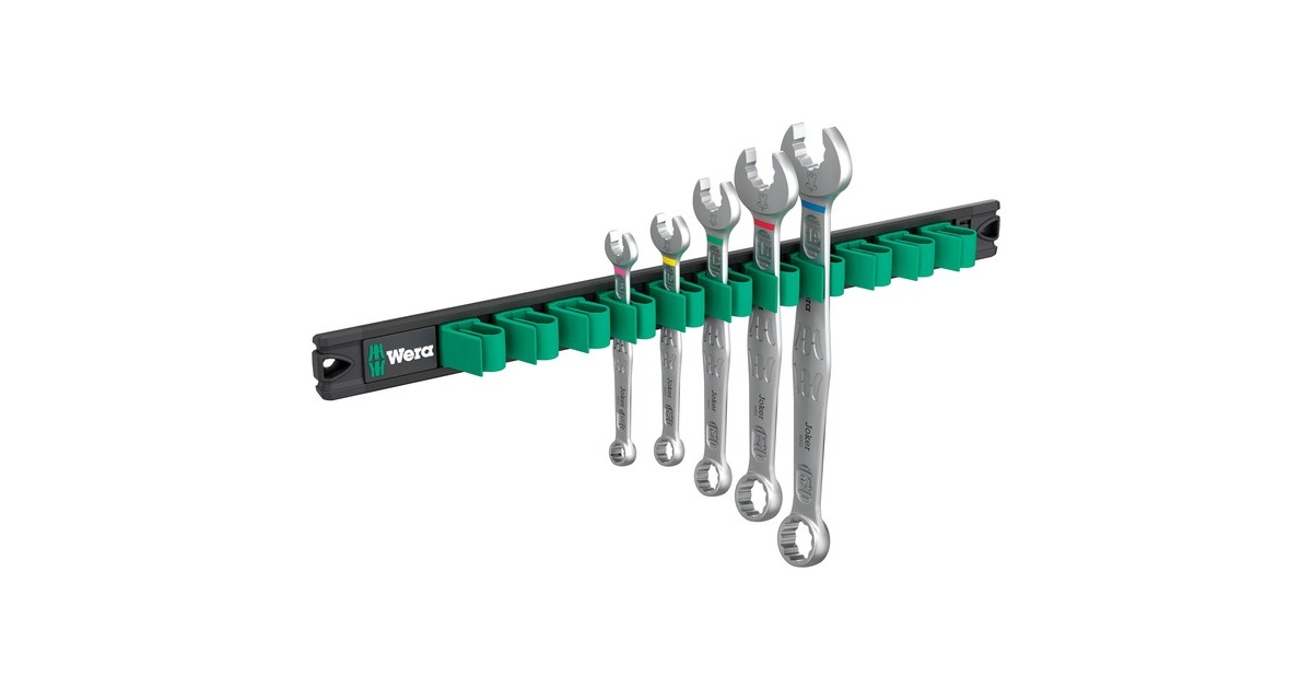 Wera9641 Magneetstrip 6003 Joker 2 ringsteeksleutelset moersleutel  (5‑delig)