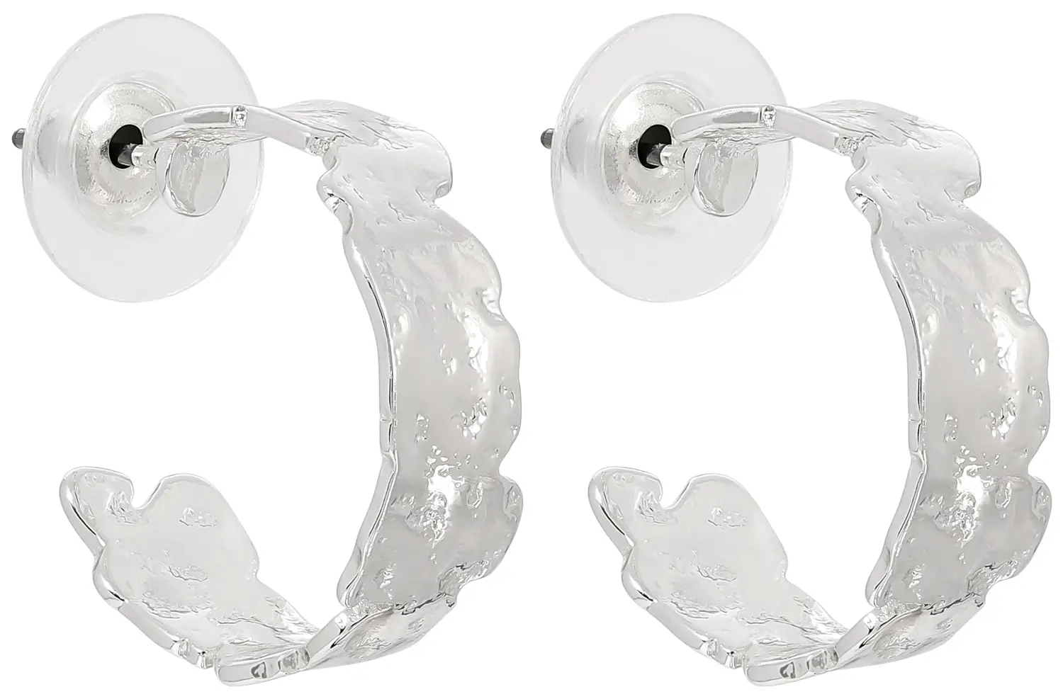 Creolen - Hammered Silver
