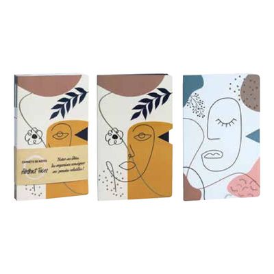 Ink Abstract Faces - Cahier de musique et chant - 13 x 21 cm - 64 pages - différents modèles disponibles
