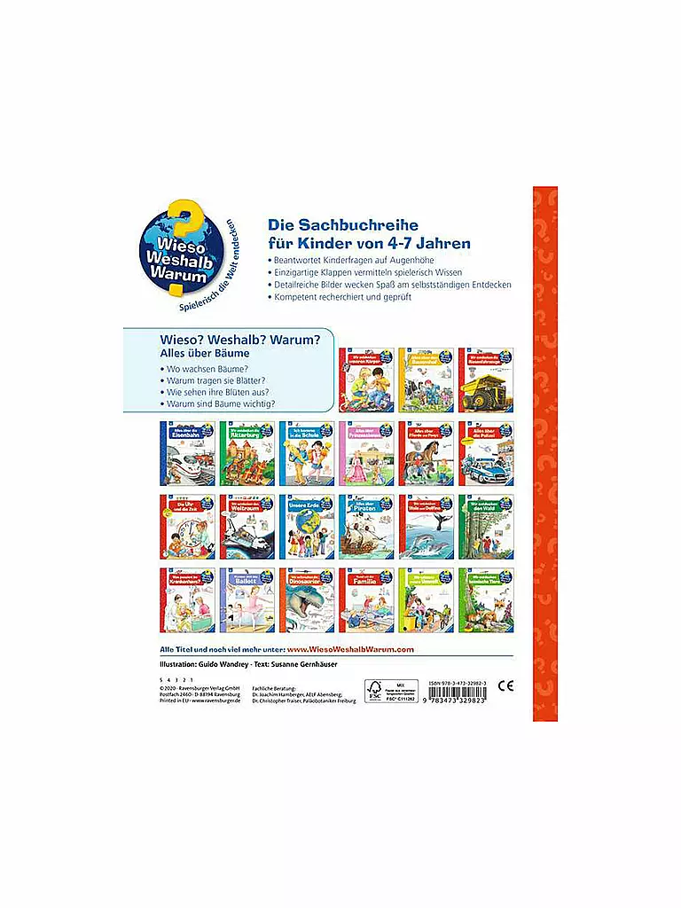 RAVENSBURGER Buch - Wieso Weshalb Warum - Alles über Bäume keine Farbe