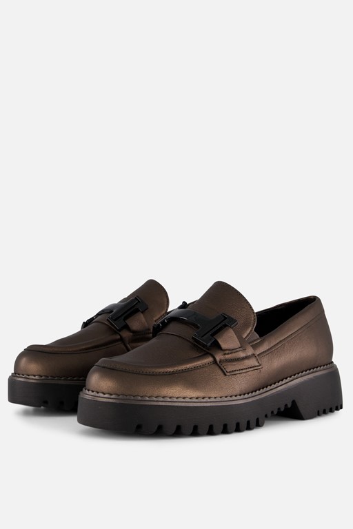 Gabor Loafers brons Leer