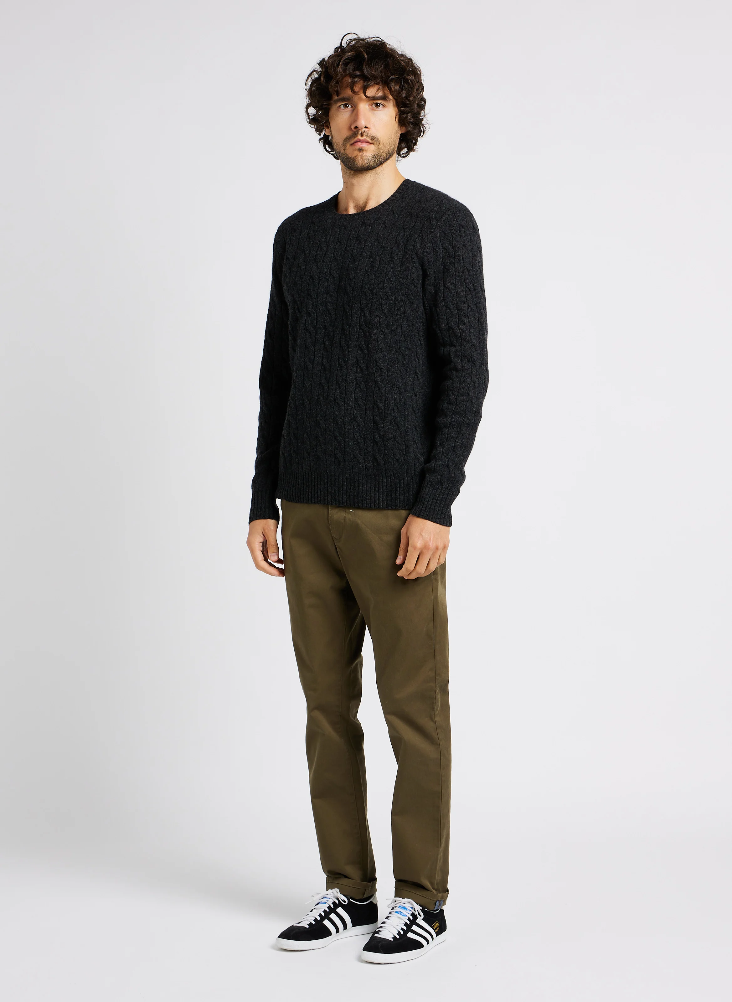 Pantalon slim en coton biologique mélangé | Vert
