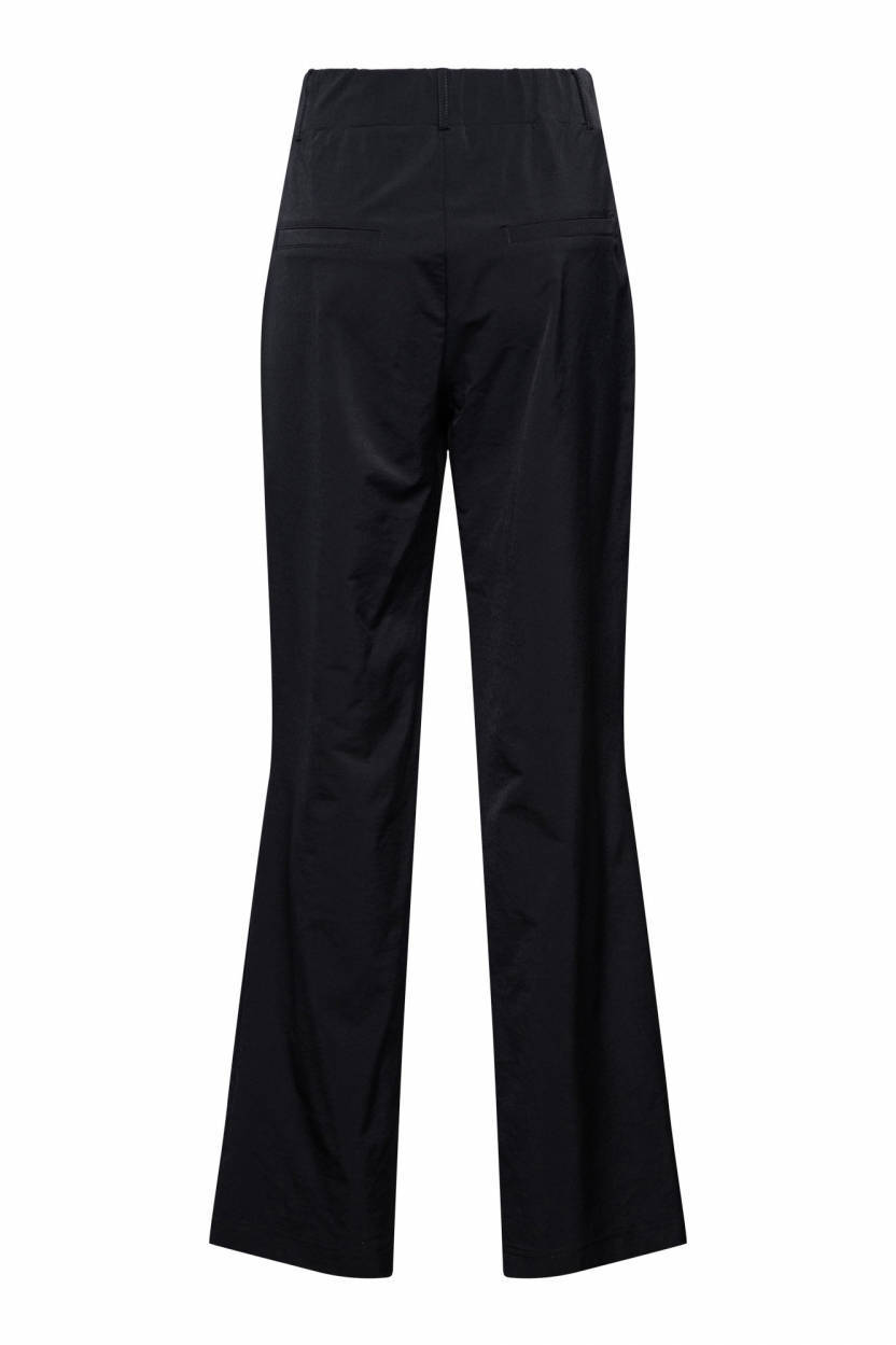 &Co Woman straight fit pantalon PATRICE van travelstof zwart