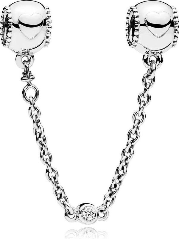 Pandora - Reliëf Harten Clip - Bedel - Zilver