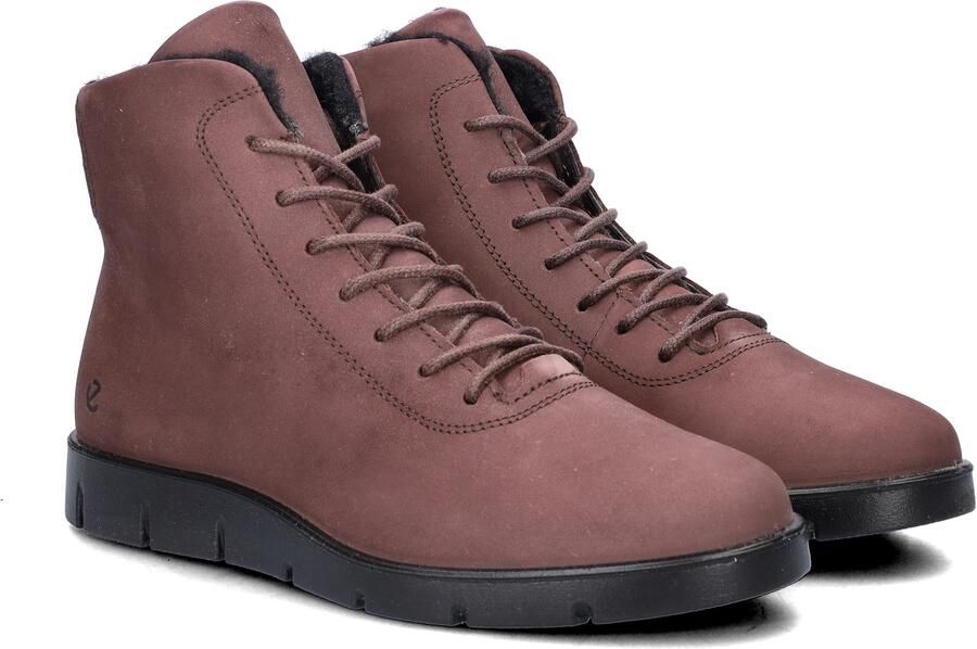 ECCO -art-282403 61333- enkel veter rits-bruin-nubuck-dames