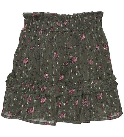 Creamie Nederdel - Olive Night/Rosa m. Blomster